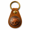 Australian Penny Leather Keyring