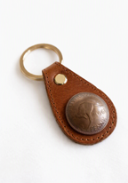 Australian Penny Leather Keyring